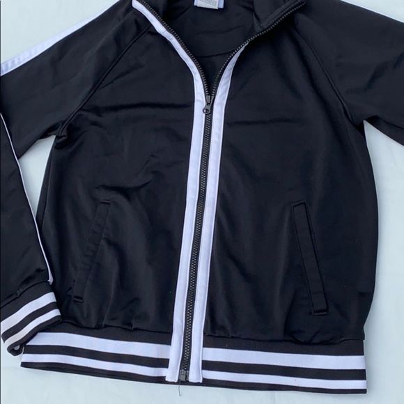 Champion nylon zip black jacket size Small EUC - Picture 7 of 9